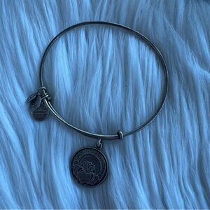 Alex and Ani Rafaelian Silver Claddagh Charm Bangle Bracelet